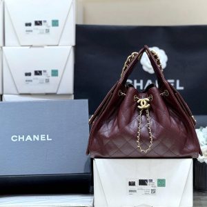 z6949161877014_d5102a0834513af183d629e9fe3216a7 CC 25S Hobo Bag 25cm Burgundy Calfskin