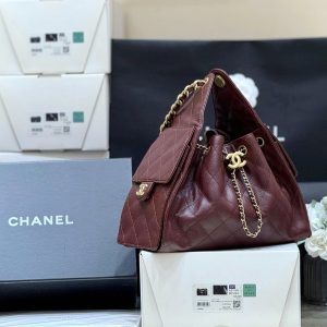 z6949161983844_63c8bd6af0fc3b9c0b01da016c48eccc CC 25S Hobo Bag 25cm Burgundy Calfskin