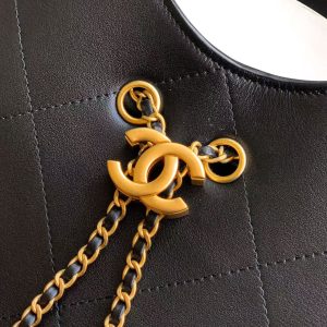 0dae82ef587c45592d0a054c75a861bc CC SS 2026 Small Shopping Bag Black Lambskin