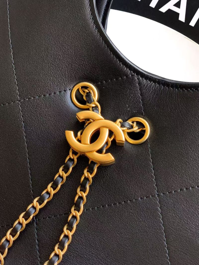 0dae82ef587c45592d0a054c75a861bc CC SS 2026 Small Shopping Bag Black Lambskin