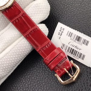 BALLON BLANC DE CARTIER QUARTZ ROSE GOLD CASE DIAMOND BEZEL