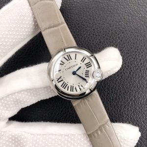 13248170772888295 BALLON BLANC DE CATIER QUARTZ STEEL CASE GREY LEATHER