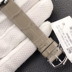 13248170784990633 BALLON BLANC DE CATIER QUARTZ STEEL CASE GREY LEATHER