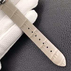 13248170786890320 BALLON BLANC DE CATIER QUARTZ STEEL CASE GREY LEATHER