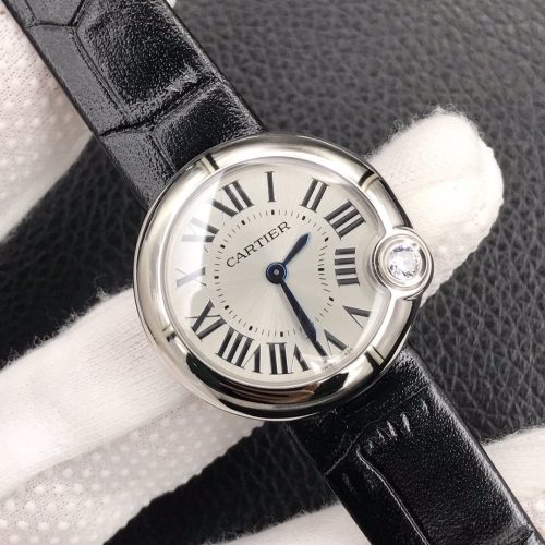 13248171011495253 BALLON BLANC DE CARTIER QUARTZ STEEL CASE BLACK DIAL