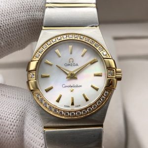 CONSTELLATION LADIES 27MM GOLD DIAMOND BEZEL