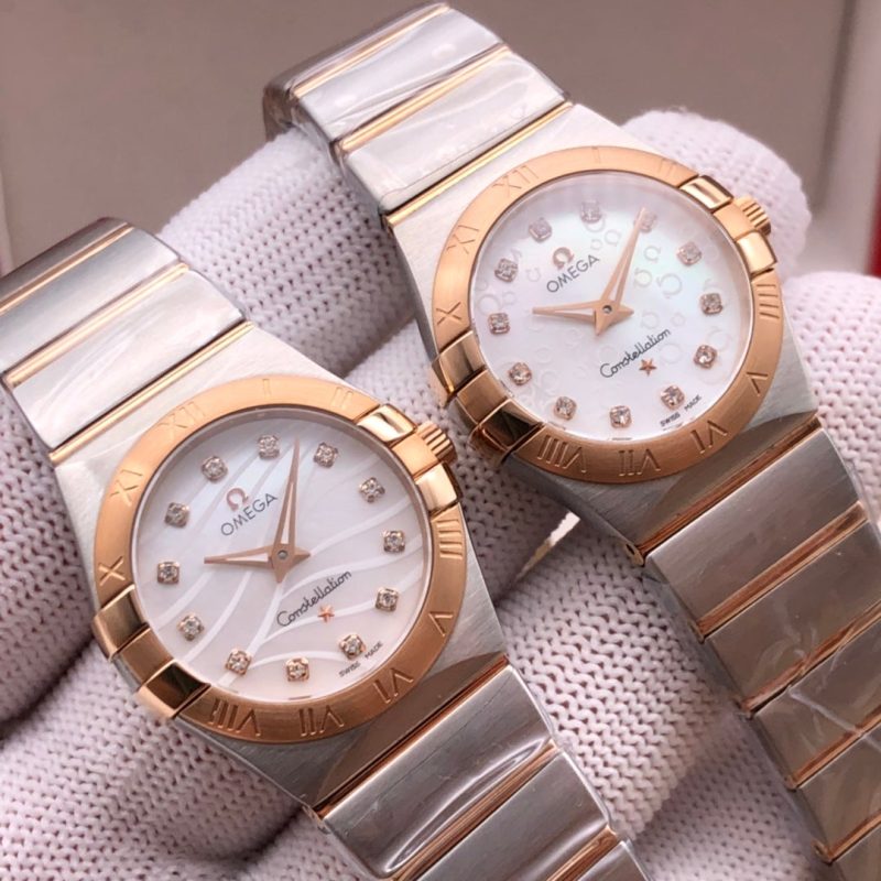 CONSTELLATION 27MM QUARTZ ROSE GOLD BEZEL MOTHER OF PEARL DIAL
