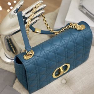 13265626469493876_8f2dbc1d-bcdc-4a0c-b762-cbcdf74770dc LARGE CARO BAG 28 DEEP OCEAN BLUE SUPPLE CANNAGE CALFSKIN
