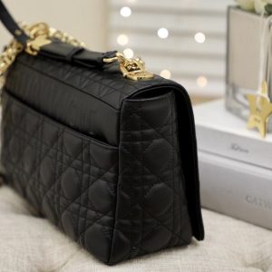 13265626553636884_8f78b345-4bea-4355-b2dc-6c1c5f9606dc LARGE CARO BAG 28 BLACK SUPPLE CANNAGE CALFSKIN