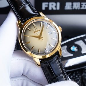 DEVILLE 40MM GOLD CASE CREAM DIAL