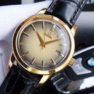 DEVILLE 40MM GOLD CASE CREAM DIAL