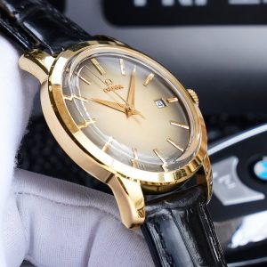 DEVILLE 40MM GOLD CASE CREAM DIAL
