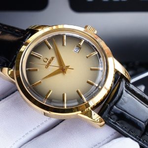 DEVILLE 40MM GOLD CASE CREAM DIAL