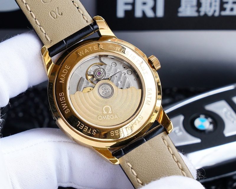 DEVILLE 40MM GOLD CASE CREAM DIAL