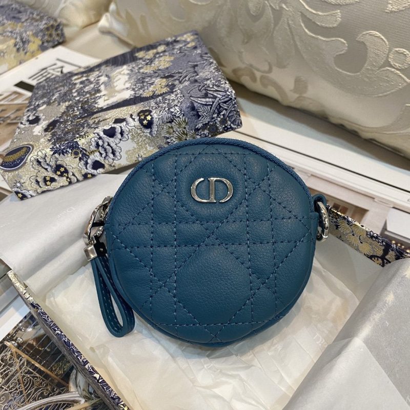 13266082009659409_25688d5c-651f-42f7-a6a6-2cb424ace269 DETACHABLE CARO ROUND COIN PURSE DEEP OCEAN BLUE CANNAGE CALFSKIN