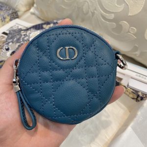 13266082070131993_d870207e-ef48-4b26-9194-1fa1f409cea3 DETACHABLE CARO ROUND COIN PURSE DEEP OCEAN BLUE CANNAGE CALFSKIN