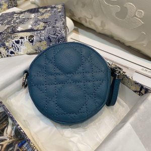 13266082077822168_5fe17512-d948-4da9-8677-cc12ec4734e8 DETACHABLE CARO ROUND COIN PURSE DEEP OCEAN BLUE CANNAGE CALFSKIN