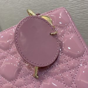 13266082976915400_c2692f31-dc55-4d58-9ca8-443e097e6c62 MINI LADY BAG 17 PINK PATENT CALFSKIN
