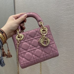 13266083341319176_3c66de49-1f49-4aa0-80c9-524ab007ab94 MINI LADY BAG 17 PINK PATENT CALFSKIN