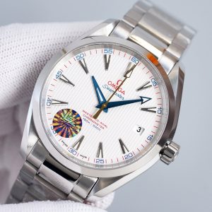 SEAMASTER AQUA TERRA 150M CO-AXIAL WHITE DIAL BLUE HAND