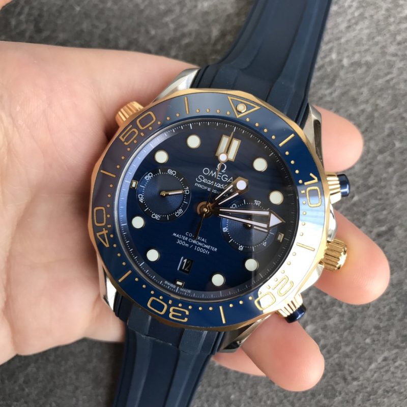 SEAMASTER DIVER 300M GOLD CASE CHRONOGRAPH 44MM BLUE DIAL