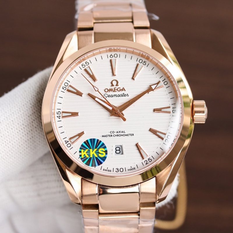 SEAMASTER AQUA TERRA 41MM ROSE GOLD CASE STEEL BRACELET