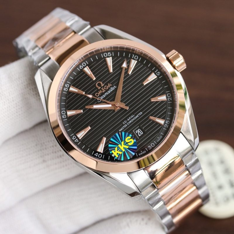 SEAMASTER AQUA TERRA 41MM ROSE GOLD CASE STEEL BRACELET