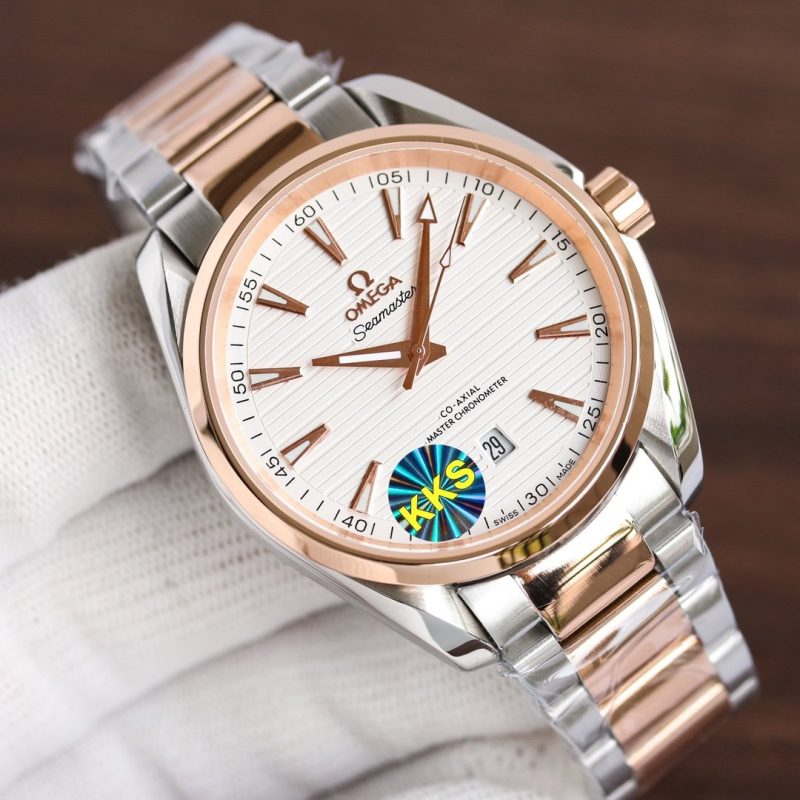SEAMASTER AQUA TERRA 41MM ROSE GOLD CASE STEEL BRACELET