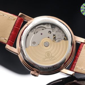 DE VILLE LADYMATIC 31MM MOP DIAL LEATHER STRAP