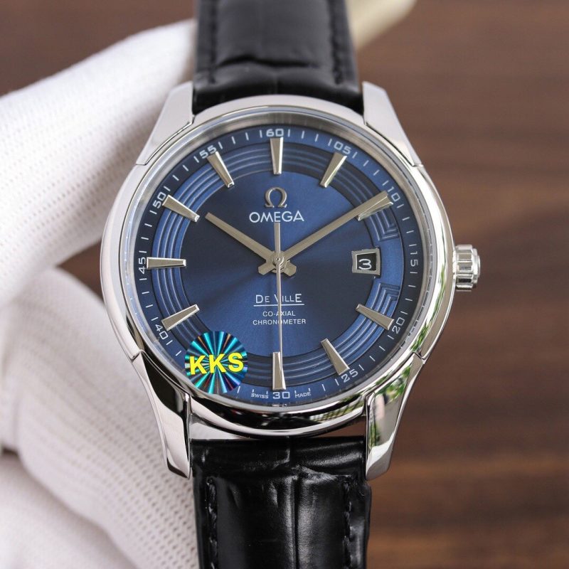 DE VILLE HOUR VISION 41MM STEEL CASE LEATHER STRAP