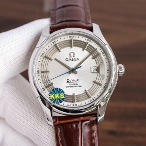 DE VILLE HOUR VISION 41MM STEEL CASE LEATHER STRAP