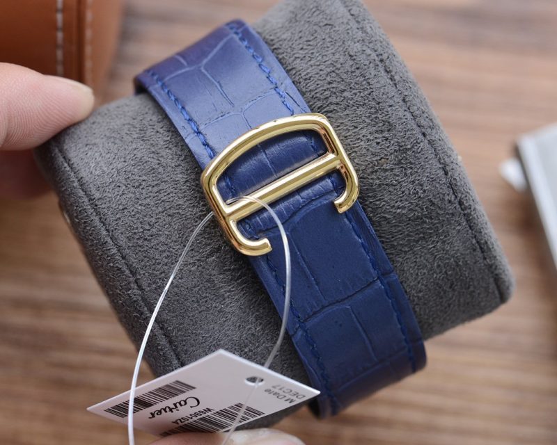 13268415015692261 SANTOS DE CARTIE 39MM GOLD CASE LEATHER STRAP