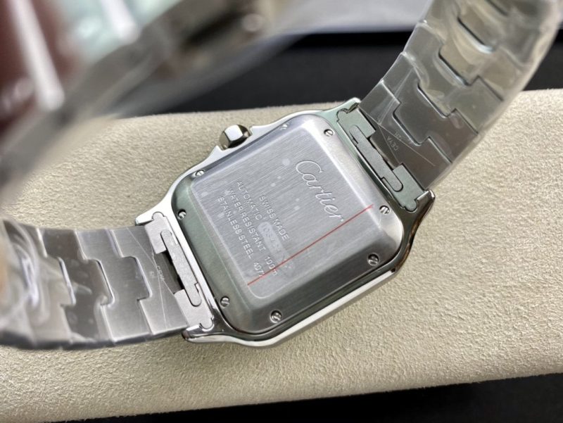 SANTOS DE CARTIE LARGE STEEL CASE WHITE DIAL