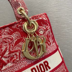 MEDIUM LADY D-LITE 24 RED MULTI COLOR EMBROIDERY