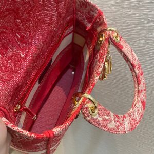 MEDIUM LADY D-LITE 24 RED MULTI COLOR EMBROIDERY