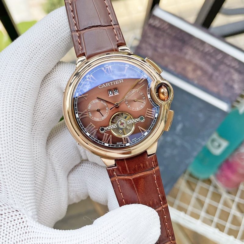 13268935749575087 BALLON BLEU DAY-DATE ANNUAL CALENDAR 42 LEATHER STRAP