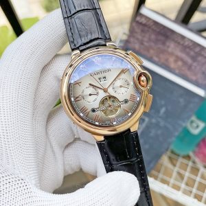 13268935756160275 BALLON BLEU DAY-DATE ANNUAL CALENDAR 42 LEATHER STRAP