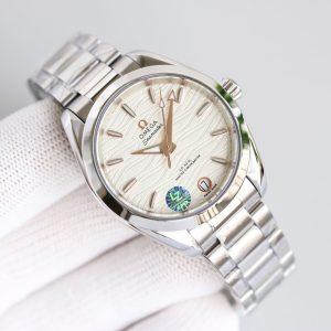AQUA TERRA 150M CO-AXIAL 34MM STAINLESS STEEL CREAM DIAL