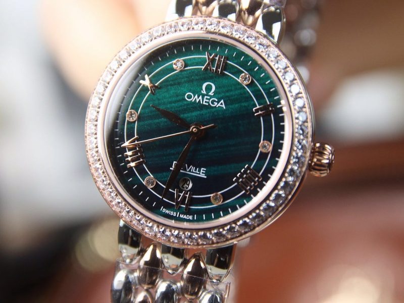 13269865869786988_1f0039c9-8f31-4d6e-9658-c5f766abe81c DEVILLE LADYMATIC 29MM TWO TONE BLUE DIAL DIAMOND BEZEL