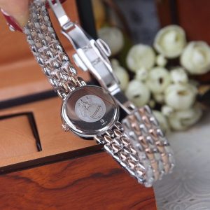 13269865870902031_d0c266f5-58e3-4257-9e6c-bfd5f81cffa5 DEVILLE LADYMATIC 29MM TWO TONE BLUE DIAL DIAMOND BEZEL