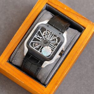 13270929237984422 SANTOS BLACK BEZEL SKELETON