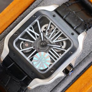 13270929239793472 SANTOS BLACK BEZEL SKELETON