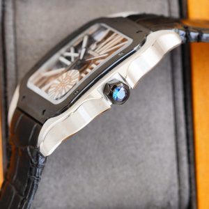 13270929241603823 SANTOS BLACK BEZEL SKELETON