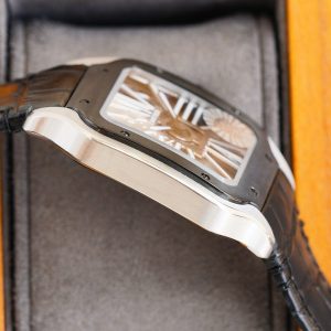 13270929242584877 SANTOS BLACK BEZEL SKELETON