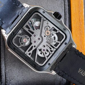 13270929243489951 SANTOS BLACK BEZEL SKELETON