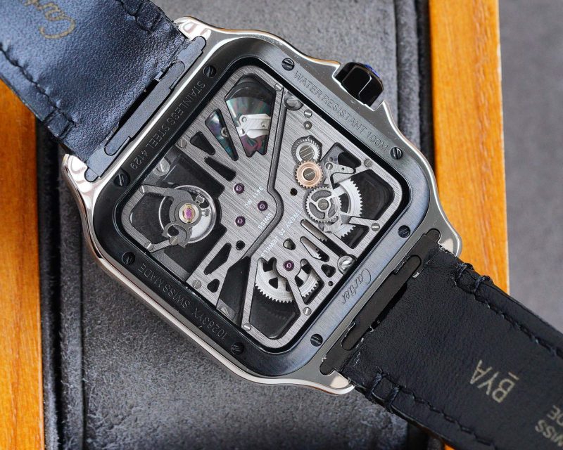 13270929243489951 SANTOS BLACK BEZEL SKELETON