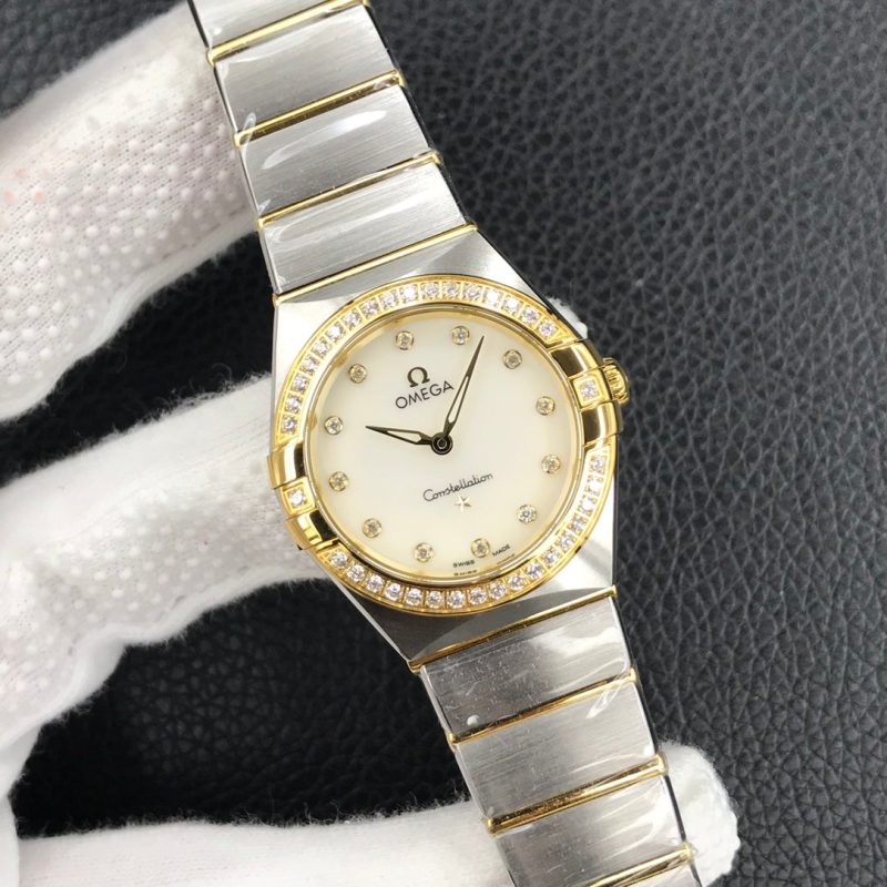 CONSTELLATION 28MM QUART DIAMOND BEZEL MOP DIAL