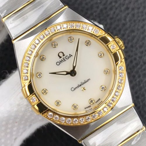 CONSTELLATION 28MM QUART DIAMOND BEZEL MOP DIAL