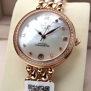 13271700734287704_bb17e6d9-00c1-4ead-836f-4d7a6fd9544d DEVILLE PRESTIGE 32MM ROSE GOLD DIAMOND BEZEL MOP DIAL