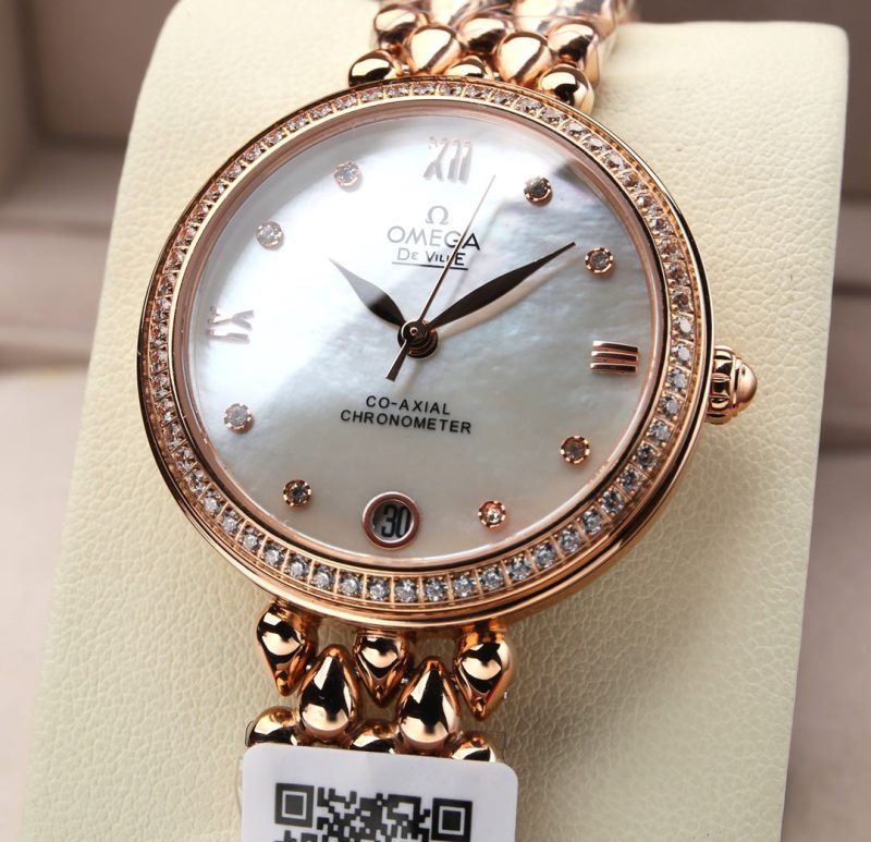 13271700734287704_bb17e6d9-00c1-4ead-836f-4d7a6fd9544d DEVILLE PRESTIGE 32MM ROSE GOLD DIAMOND BEZEL MOP DIAL